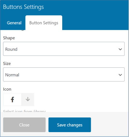 Footer Area Button secttings - landing page guide