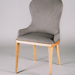 Grey Cushioned Chair